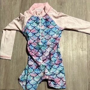 Kids Swimwear with Mermaid Scale Design